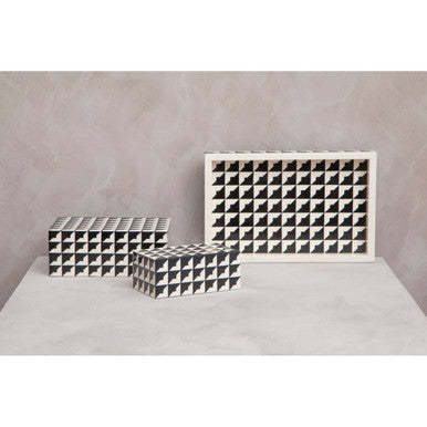 Davino Black and White Small Trinket Box