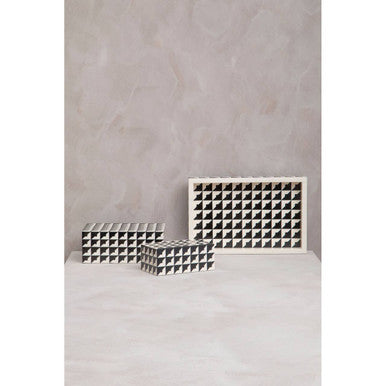 Davino Black and White Small Trinket Box