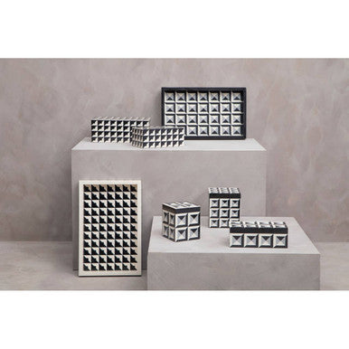 Davino Black and White Small Trinket Box