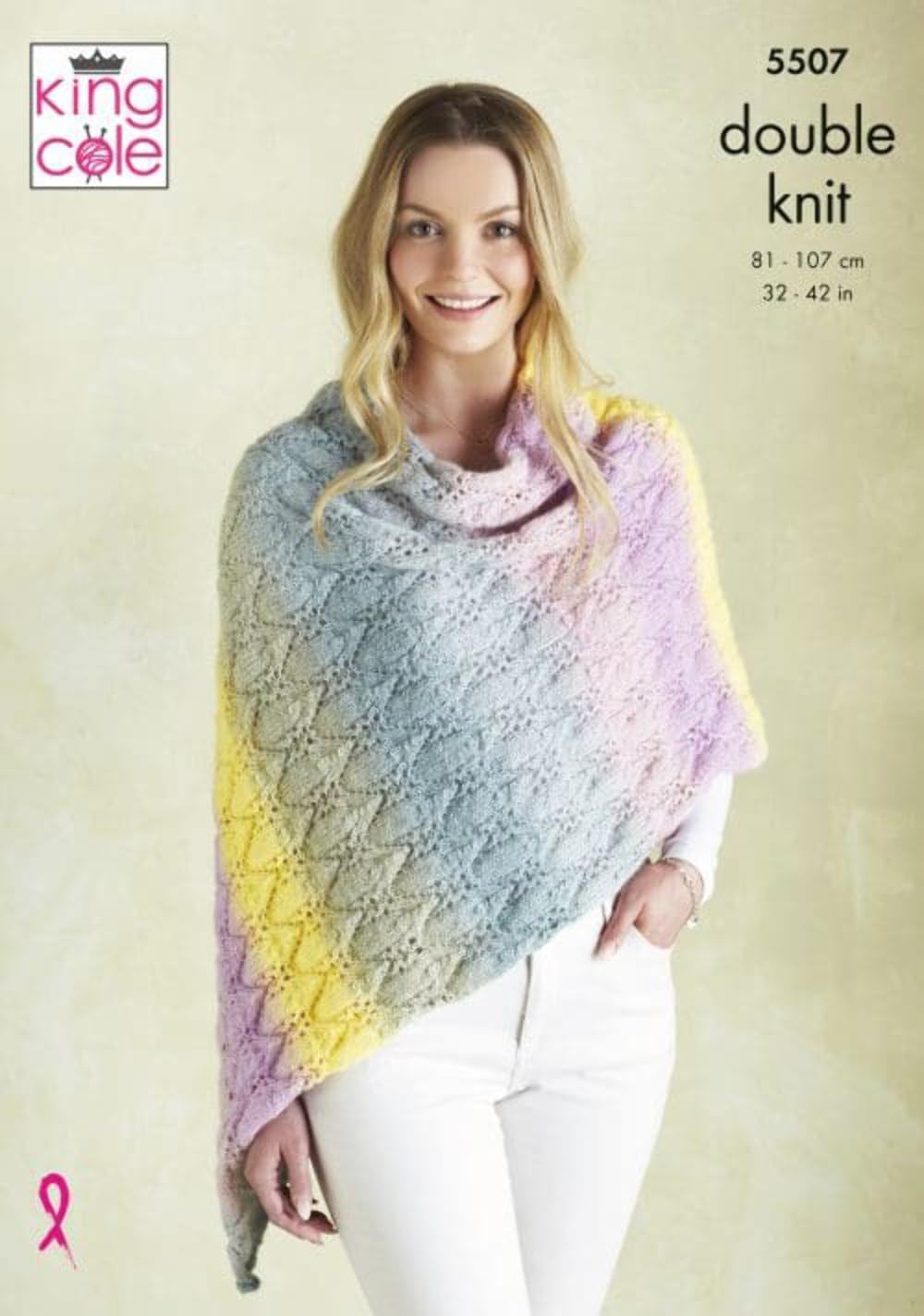 King Cole Curiosity DK Yarn - 150g Cake - 480m - Premium Acrylic Self-Striping Double Knit Yarn for Knitting & Crochet (2900 Summer Haze)