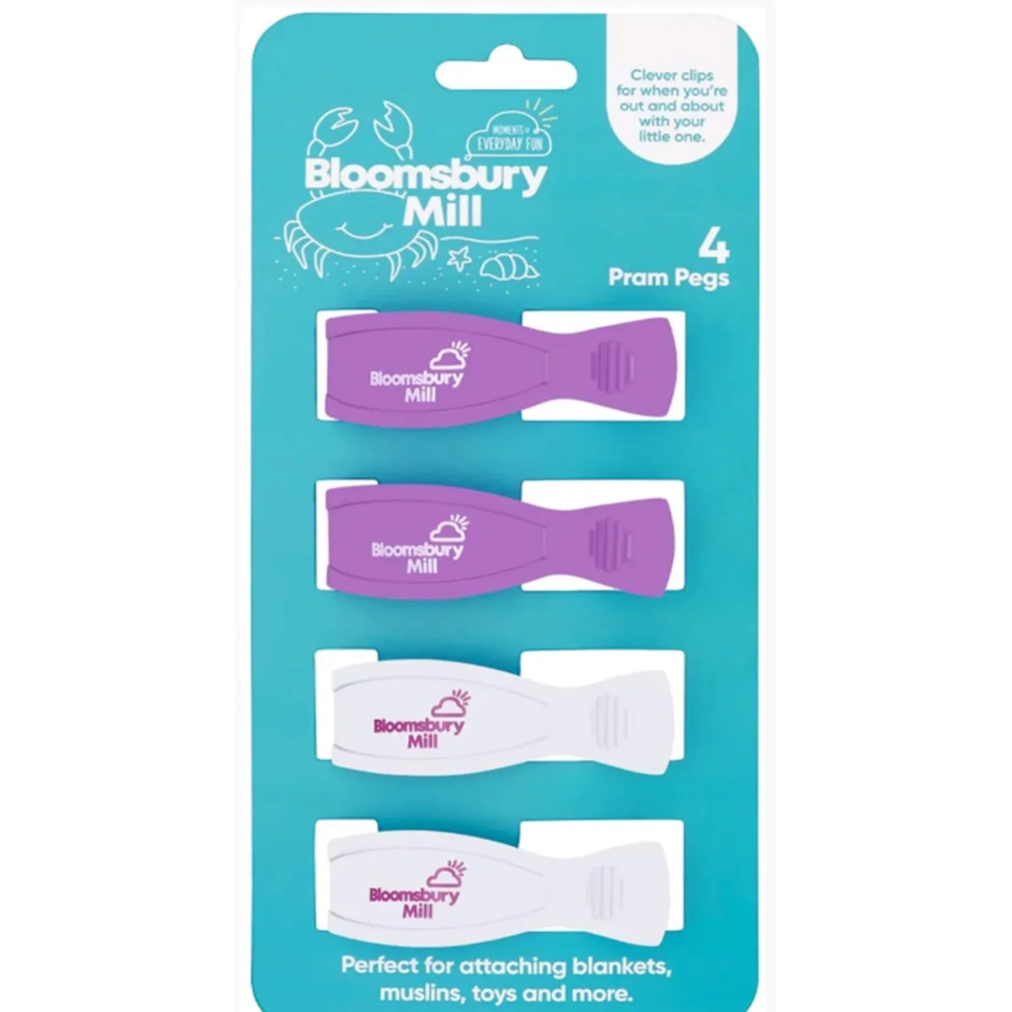 Bloomsbury Mill Handy Pram Pegs 4 pcs