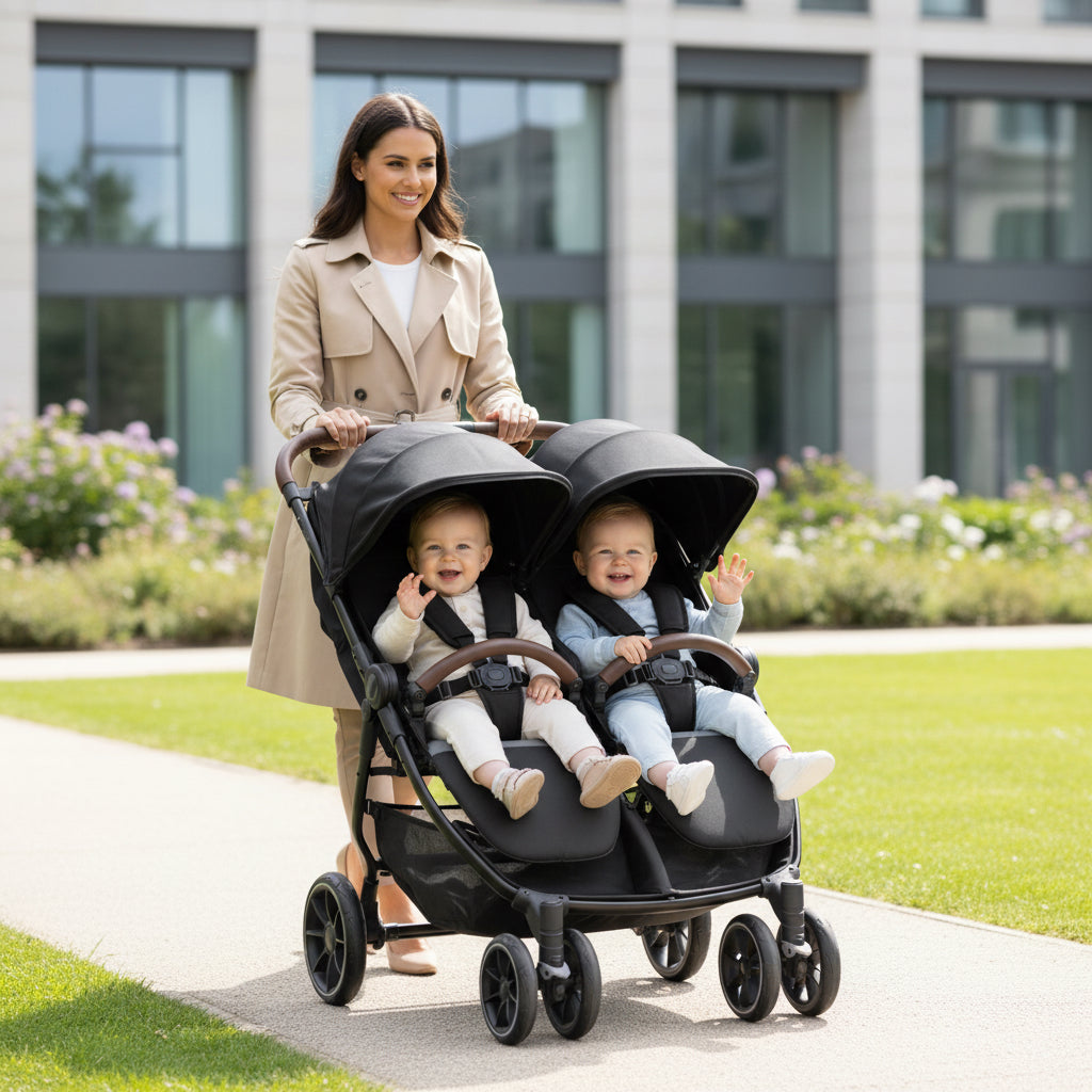 Jane Twinlink Luxe Pushchair & Pram with Footmuffs