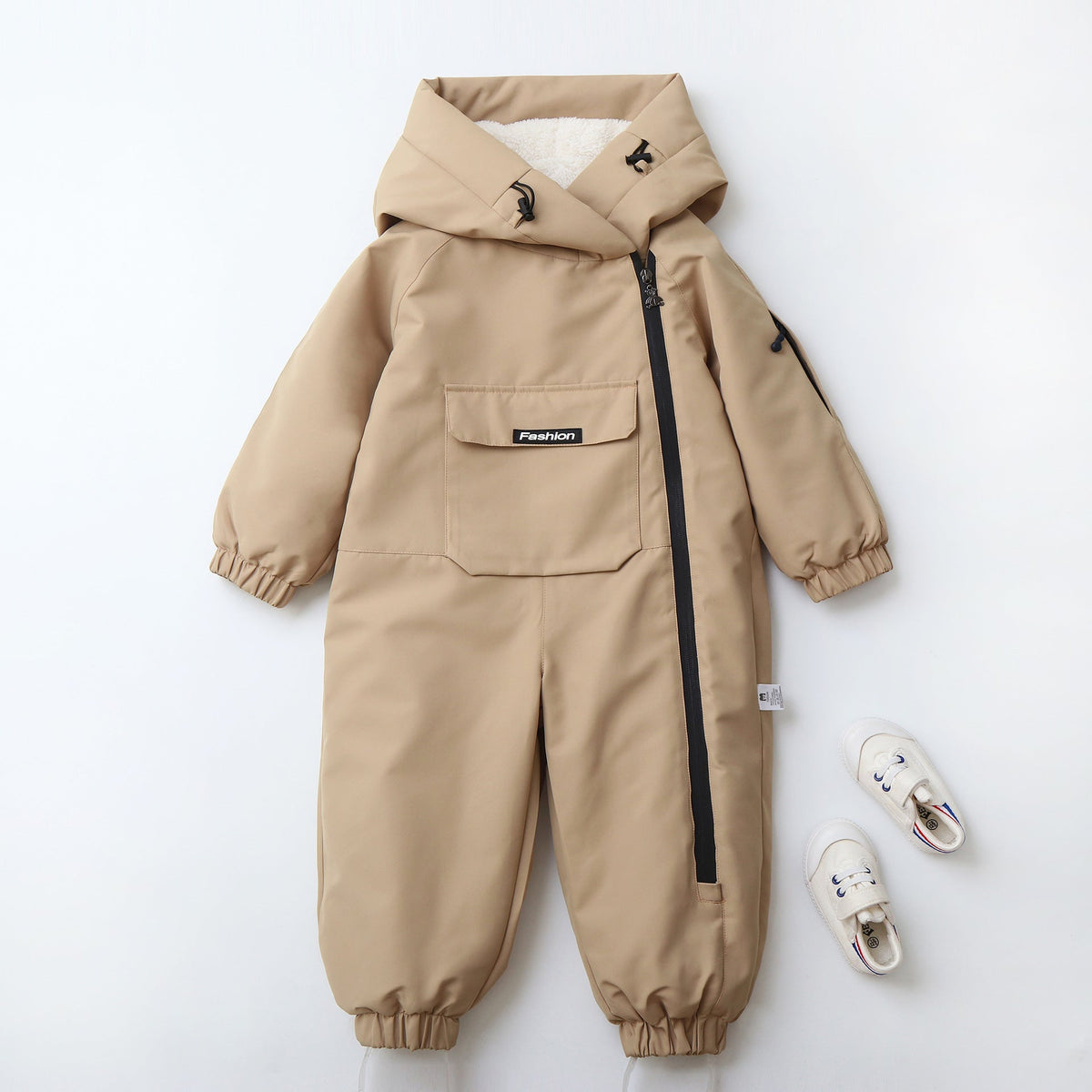 Long Crawling Suit One-piece Hooded Jumpsuit
