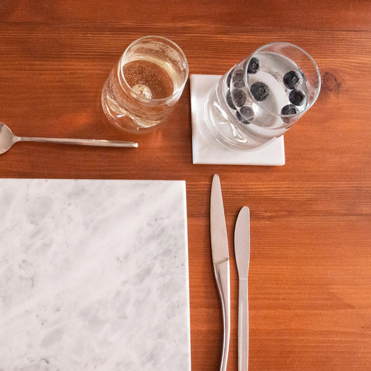 Square Marble Coasters - Pack of Six
