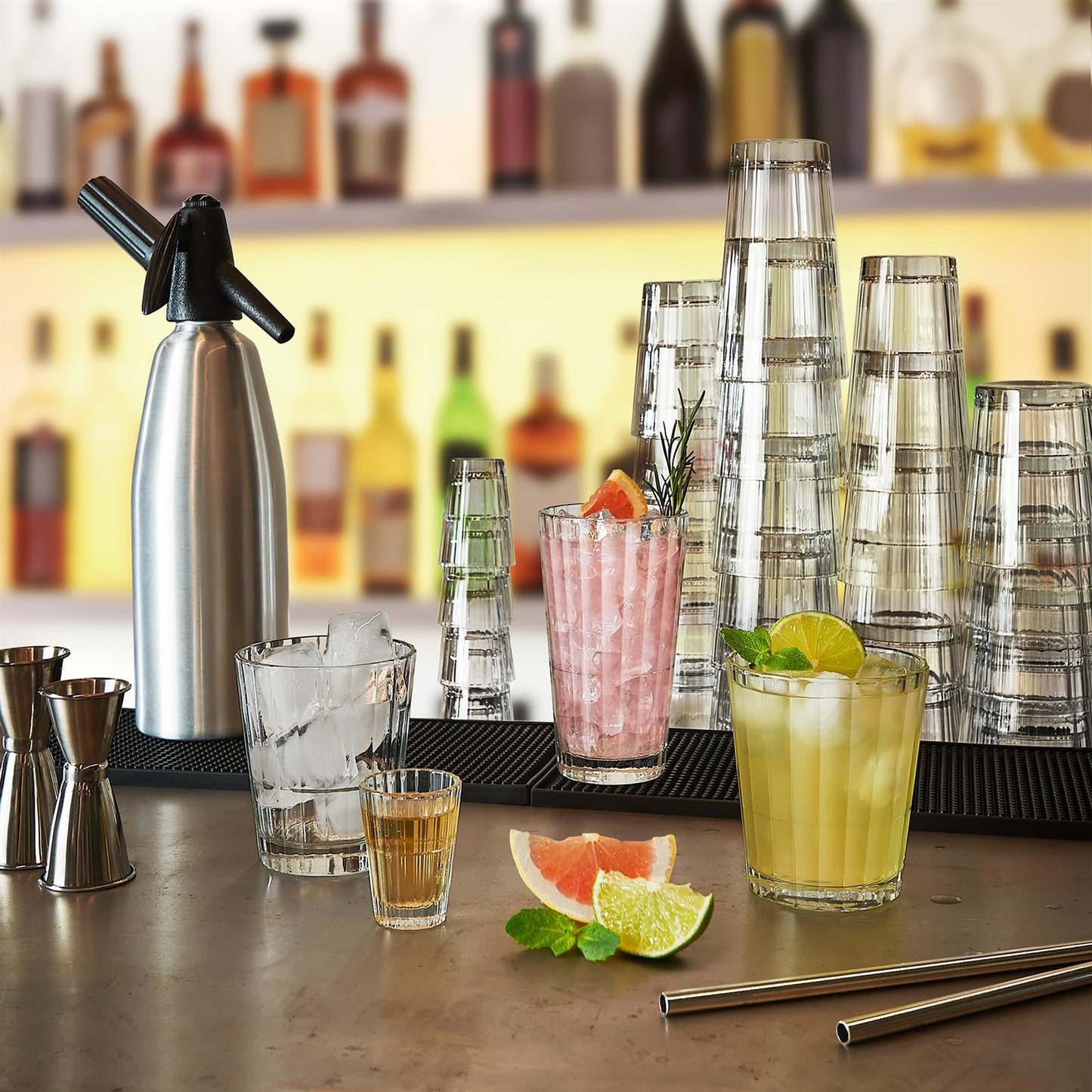 395ml Oxford Bar Stacking Highball Glasses - Pack of Six