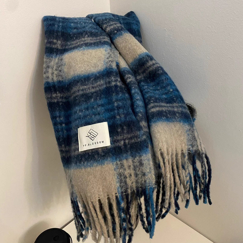 Women's Plaid Winter Scarf - Luxe Oversized Shawl & Wrap
