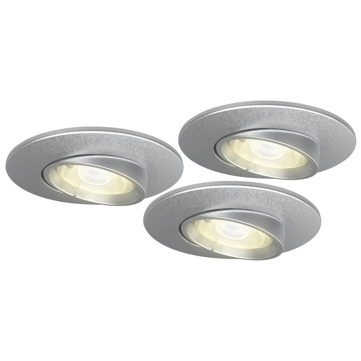 4lite WiZ Connected Fire-Rated IP20 GU10 Smart Adjustable LED Downlight - Satin Chrome
