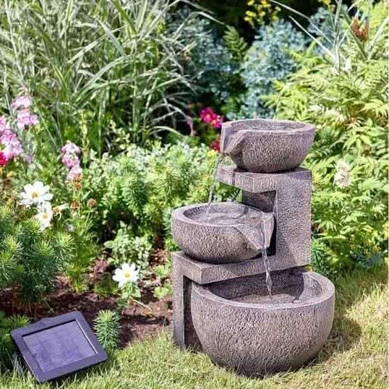 Solar-Powered Genoa Cascade Water Fountain
