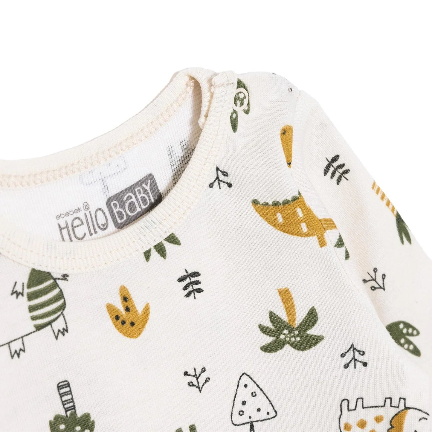 HelloBaby Long Sleeve Body 2 Pack - Khaki
