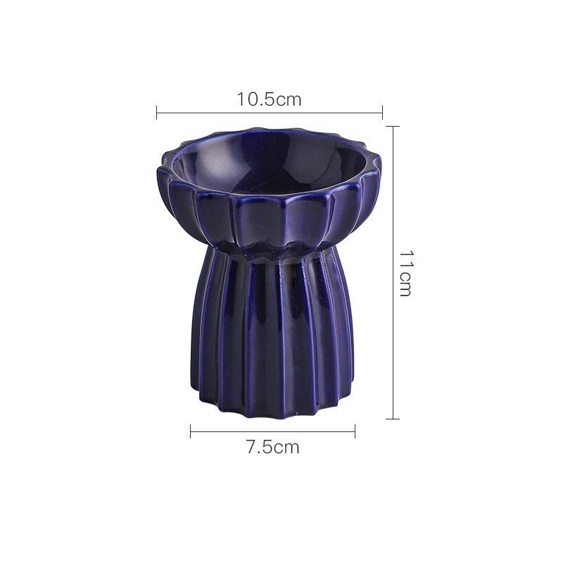 Ceramic tall cat bowl