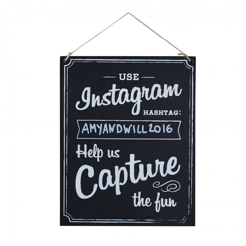 لوحة إنستغرام خشبية كبيرة