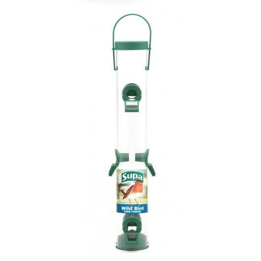 Supa Plastic 6 Port Seed Feeder Green 41cm (16 Inch) - Case of 6