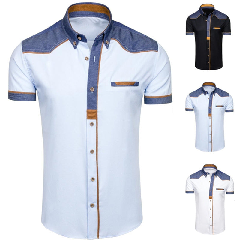 Men's professional size plus size short shirt