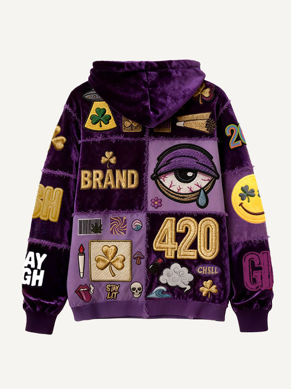 Fashion Casual Printed Polyester Sweater