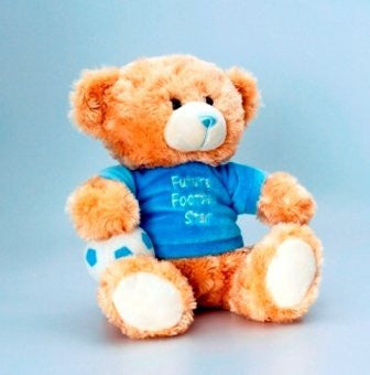 Deluxe Cuddles Bear 25cm Wearing T-Shirt - Future Football Star (SN3892)