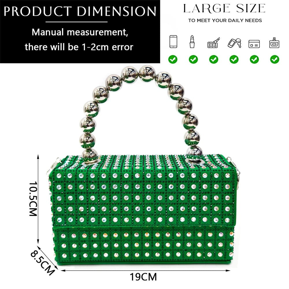 Elegant Women's Yellow PointShoes and Bag Set Rhinestone For Party And Wedding