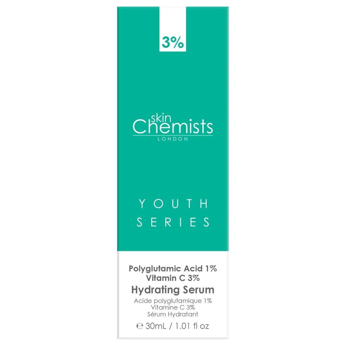 Hydrating Serum Polyglutamic Acid 1%, Vitamin C 3% 30ml
