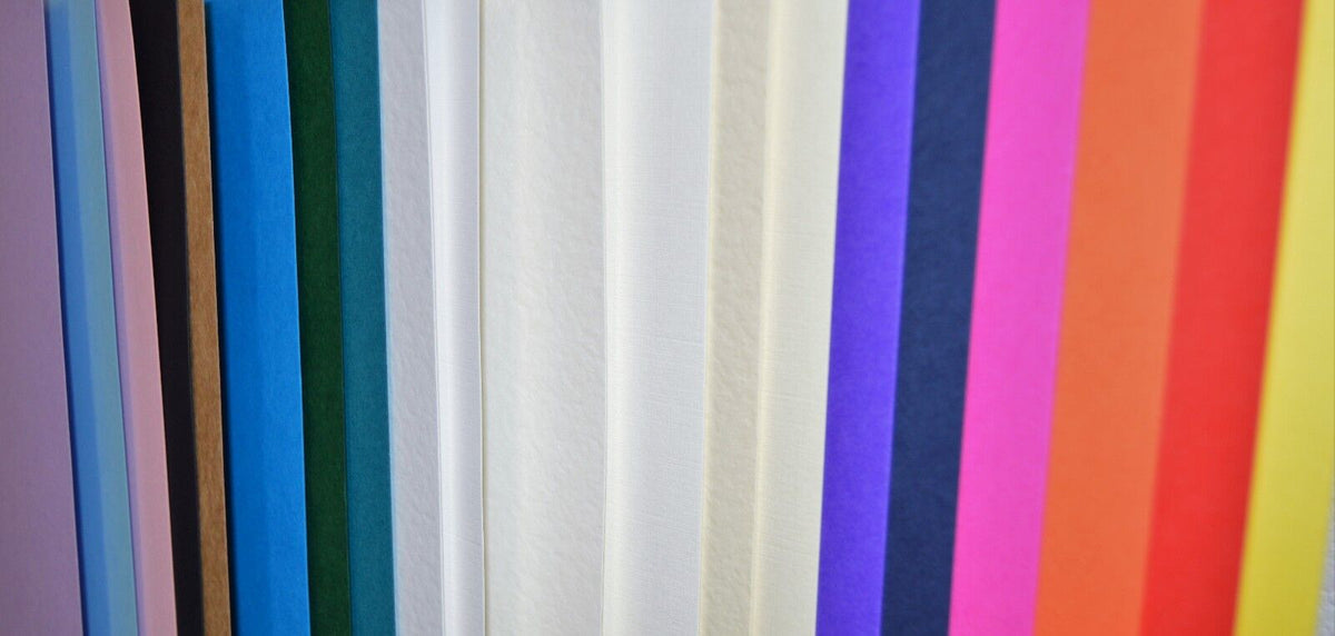 5x7 Coloured Greeting Card Blanks & Envelopes – Choose Colour & Quantity