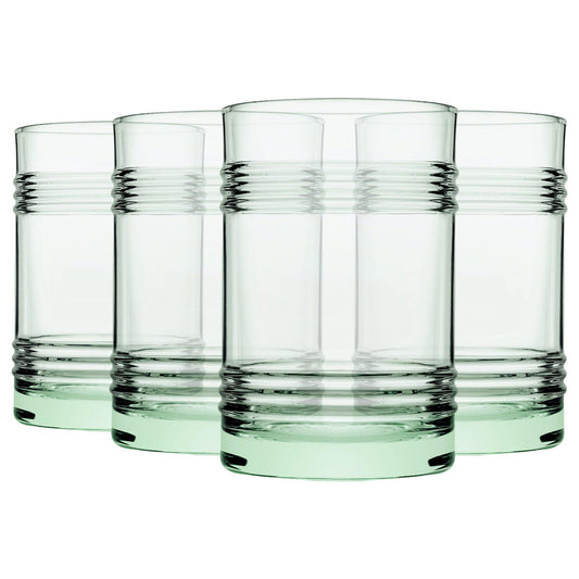 490ml Aware Tincan Recycled Highball Glasses - Green - Pack of Four