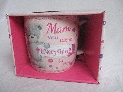 "MAM, You Mean Everything To Me" Pink Teddy Bear Sentimental Mug with Presentation Box