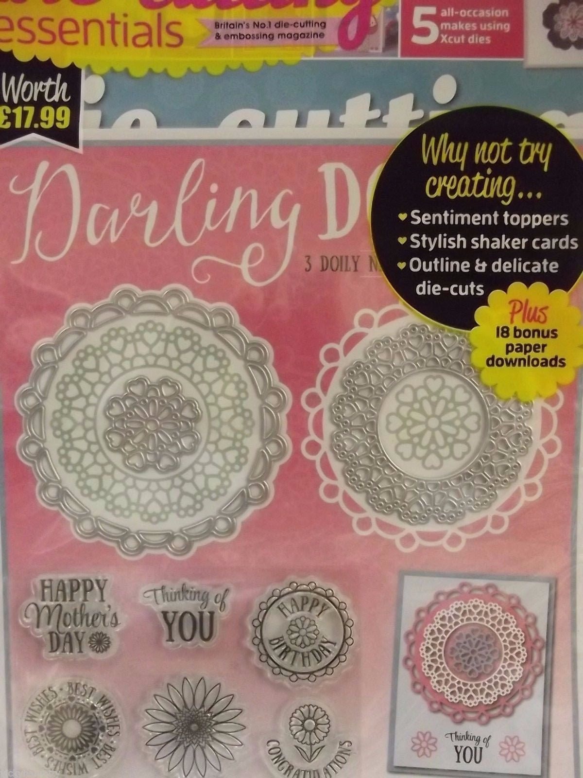 Die Cutting Essentials Magazine Issue 21 March 2017- Doilies nesting dies&stamp