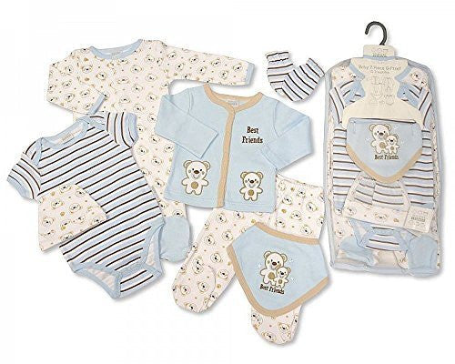 Baby Boys 7 Pieces Mesh Set - Best Friends (3 - 6 Months)