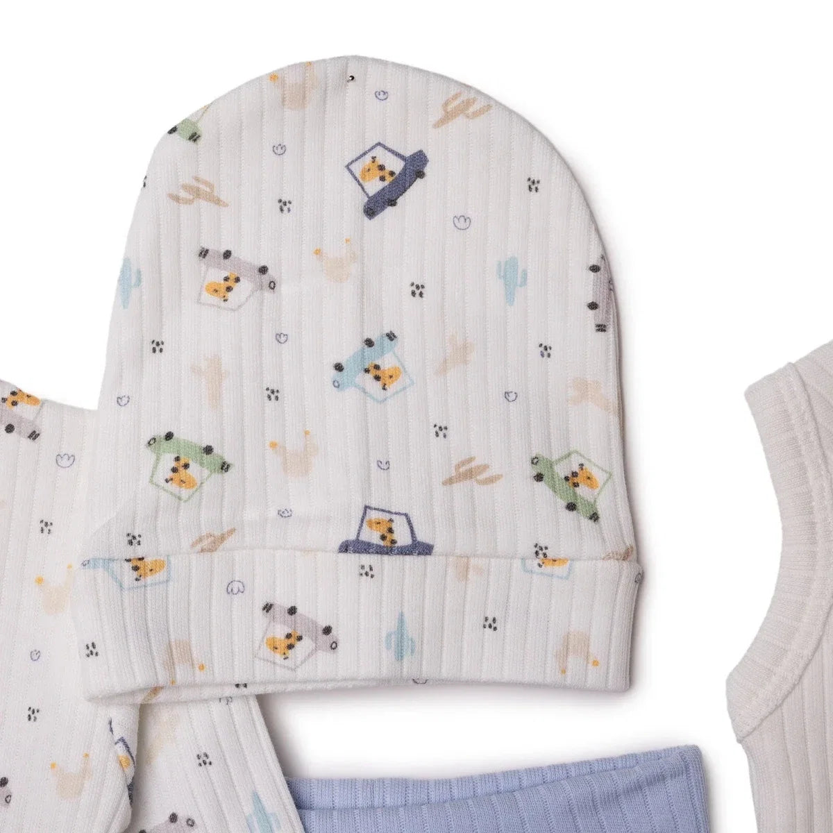 Tiffany 100% Cotton Tiny Baby Set - Ecru