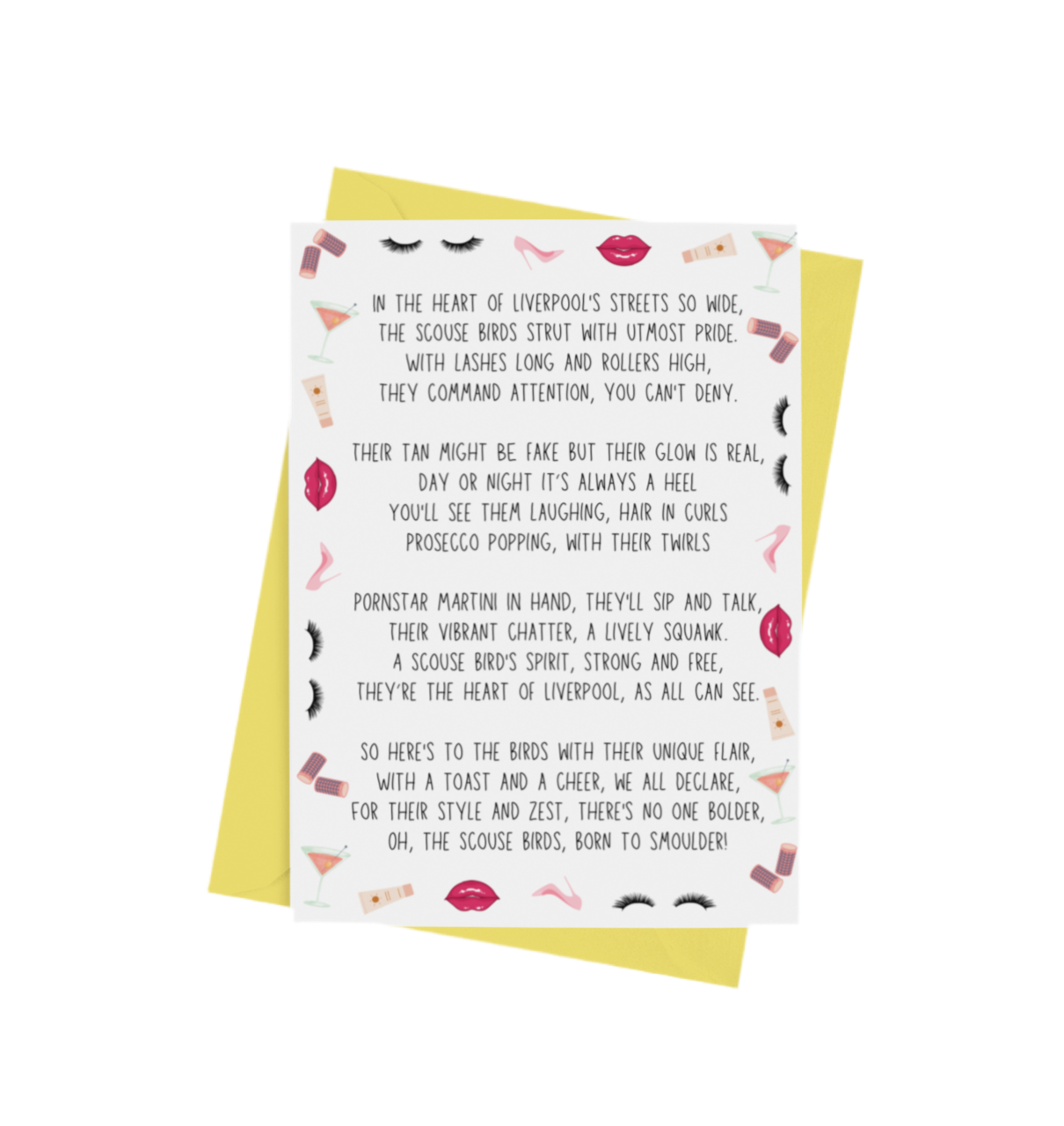 Scouse Birds Poem Card