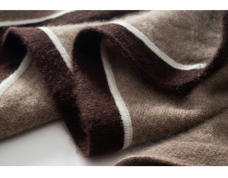 Luxury Knitted Triangular Cashmere Shawl | Premium Binder Wrap - Neomodest