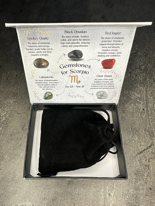 Scorpio crystal tumblestone gift set - Bundle