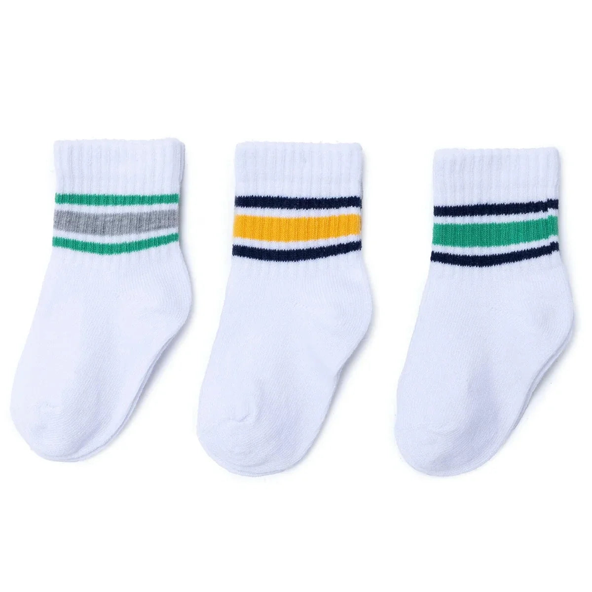 HelloBaby Striped 3 Pack Ankle Baby Socks (Newborn to 4-5 Years)