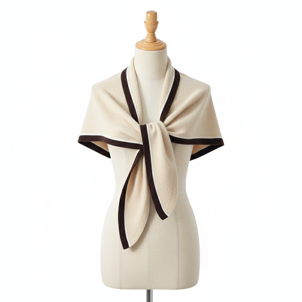 Luxury Knitted Triangular Cashmere Shawl | Premium Binder Wrap - Neomodest