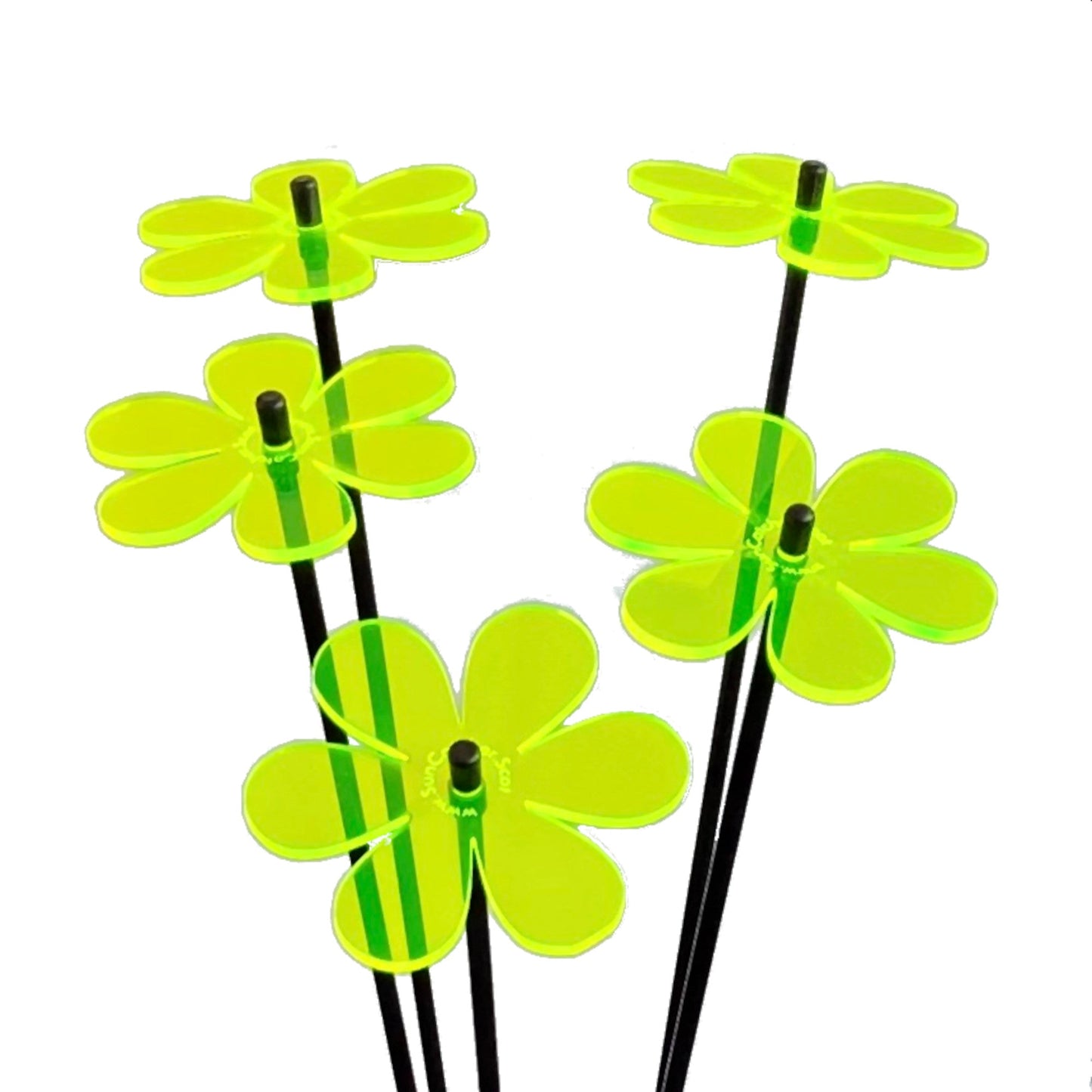 Garden Décor Ornaments Set of 5 'Daisies'