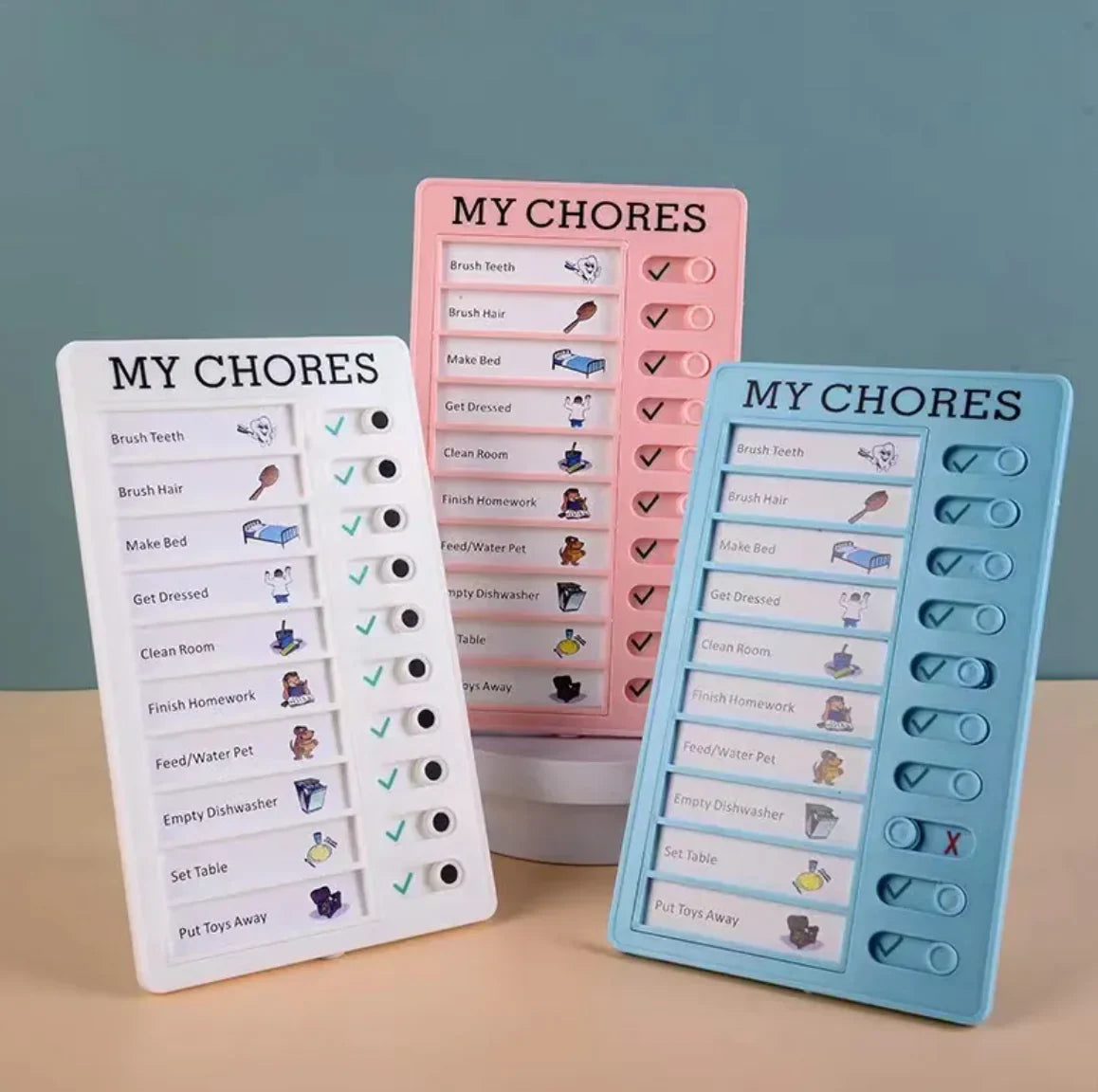 Reusable Habit Tracker for Kids - Daily Routine Board