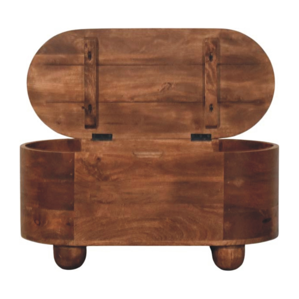 Artisan Furniture Solid Wood Curva Storage Trunk, Brown