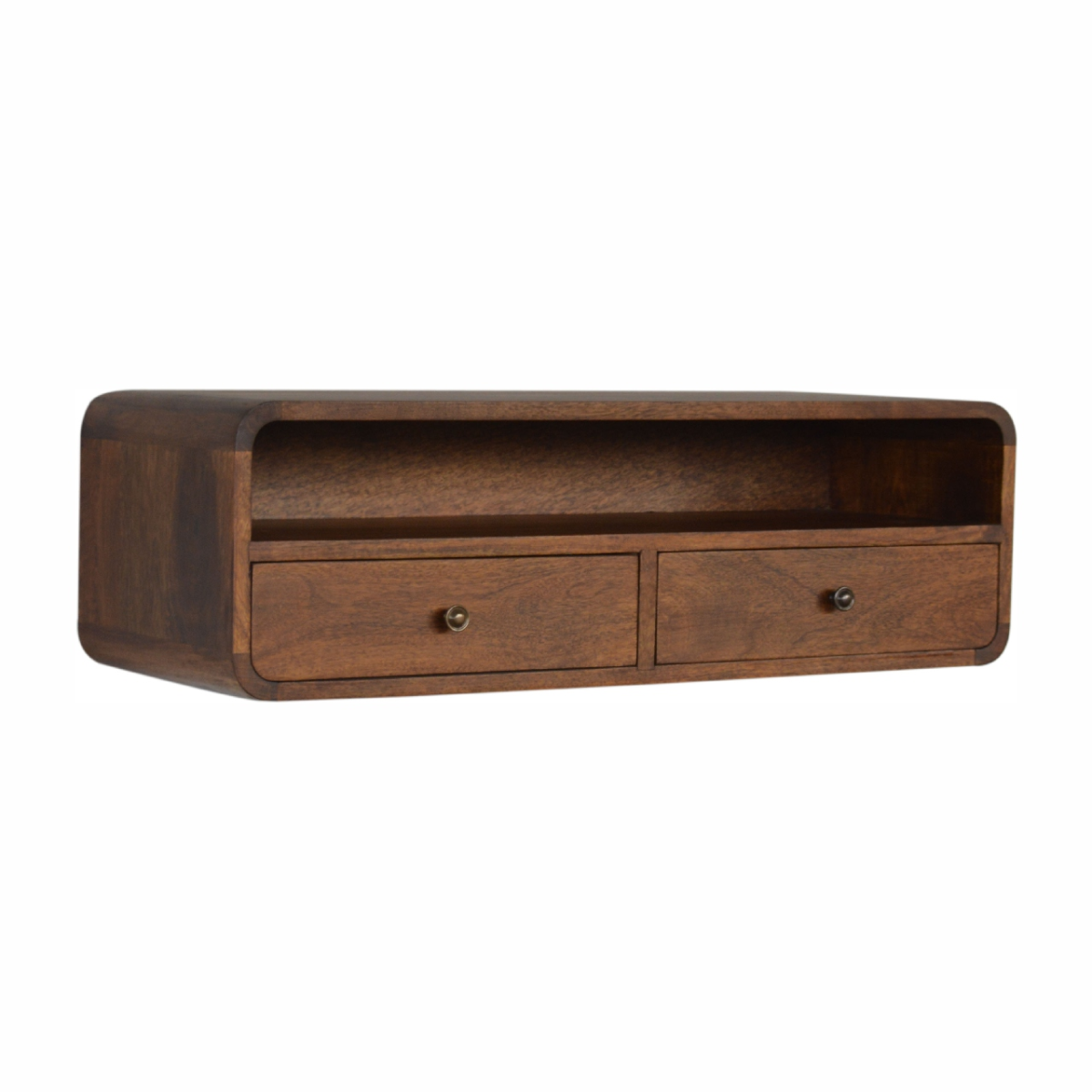 Artisan Furniture Solid Wood Floating Chestnut Open Console