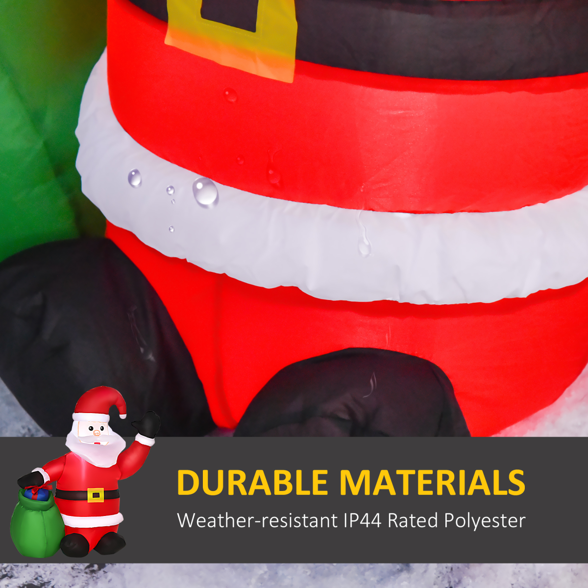 Inflatable Blow up Christmas Santa Claus 4ft LED Yard Holiday Decoration