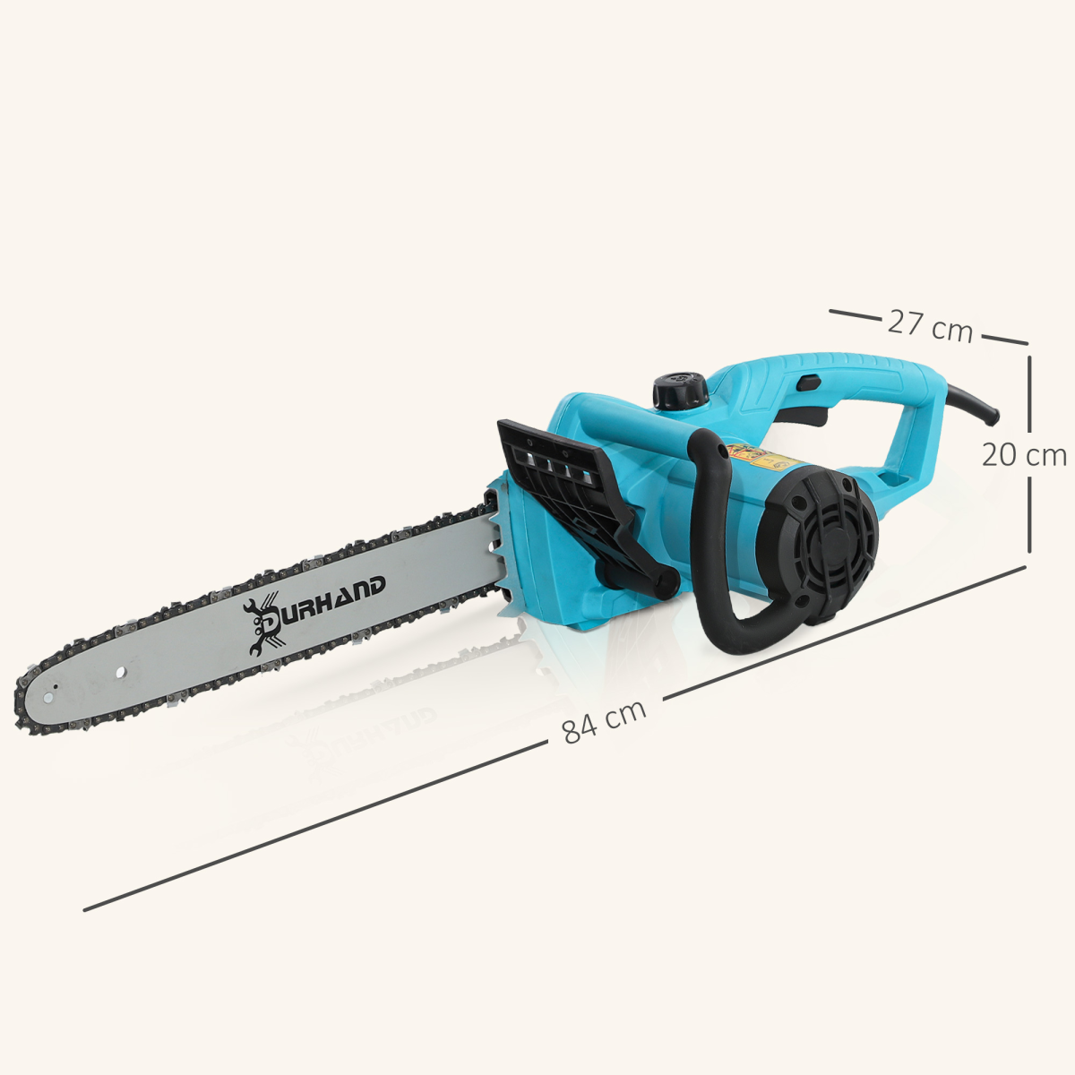 DURHAND Electric Chainsaw Garden Tools, 2000 W, 40 cm Blade for Wood
