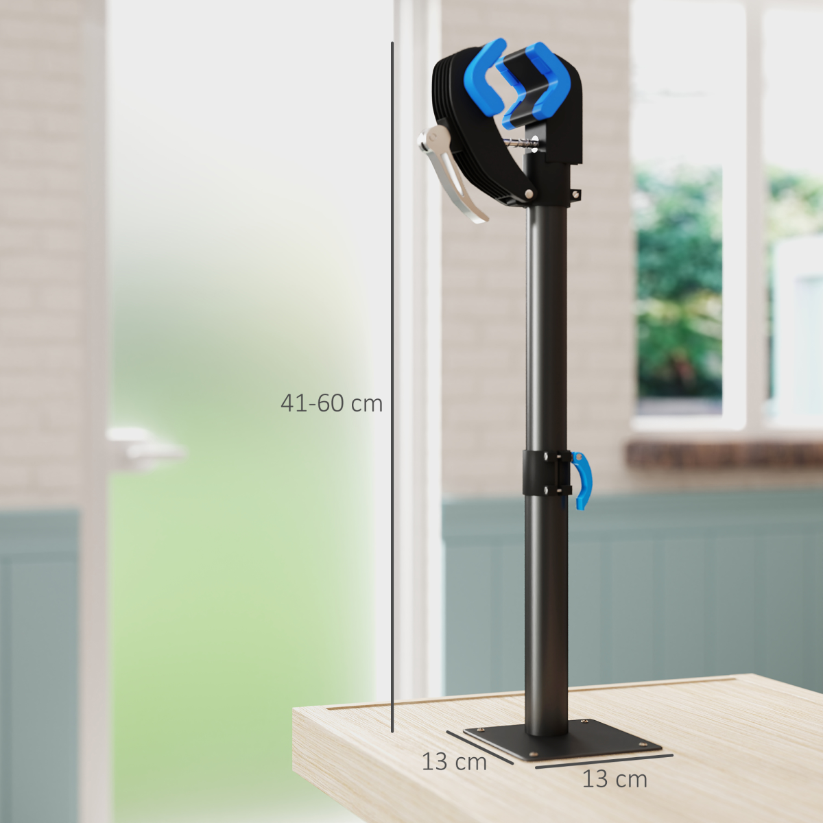 HOMCOM Bike Repair Stand, Wall Mount Bike Workstand w/ Adjustable Clamp