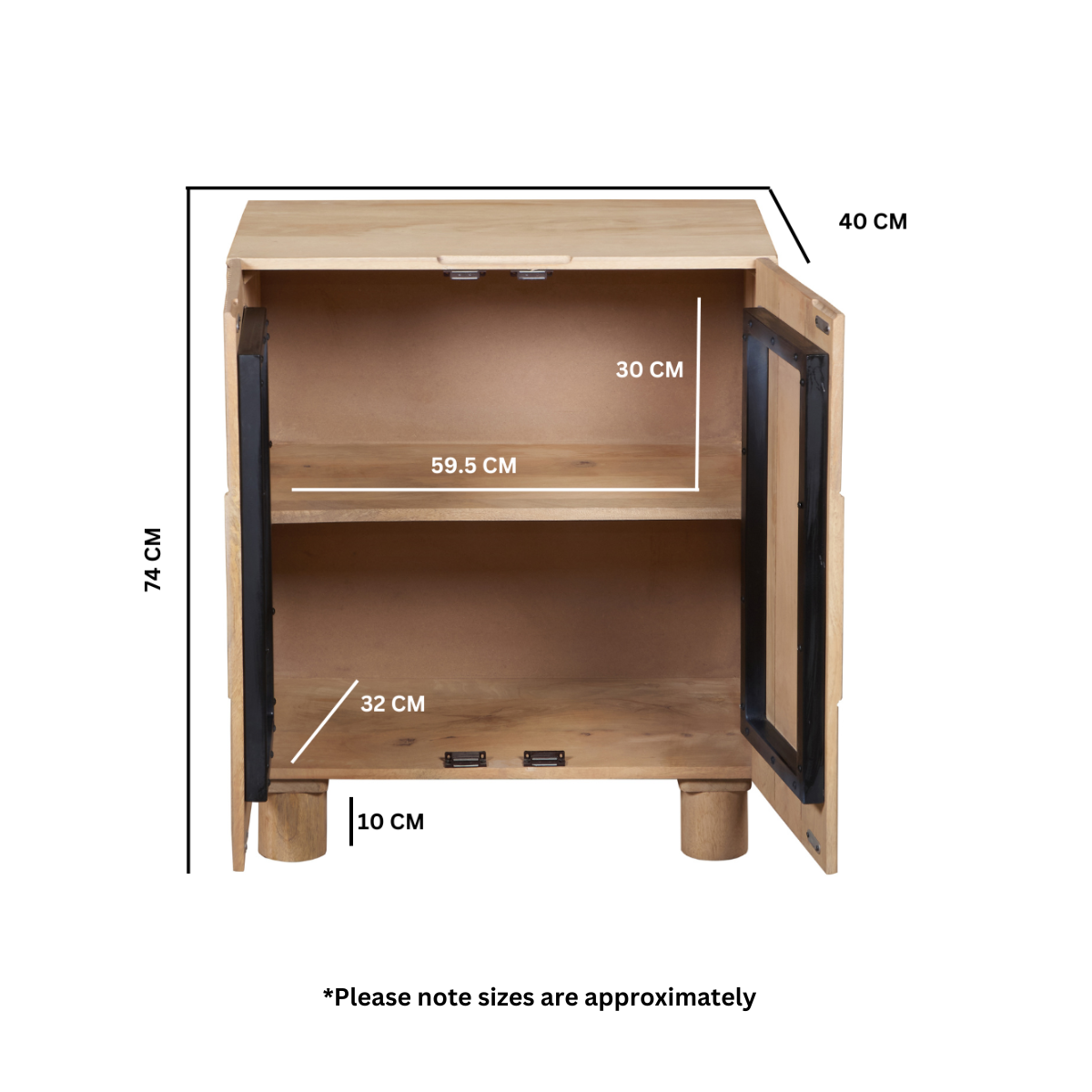 Austin Solid Wooden Small Sideboard