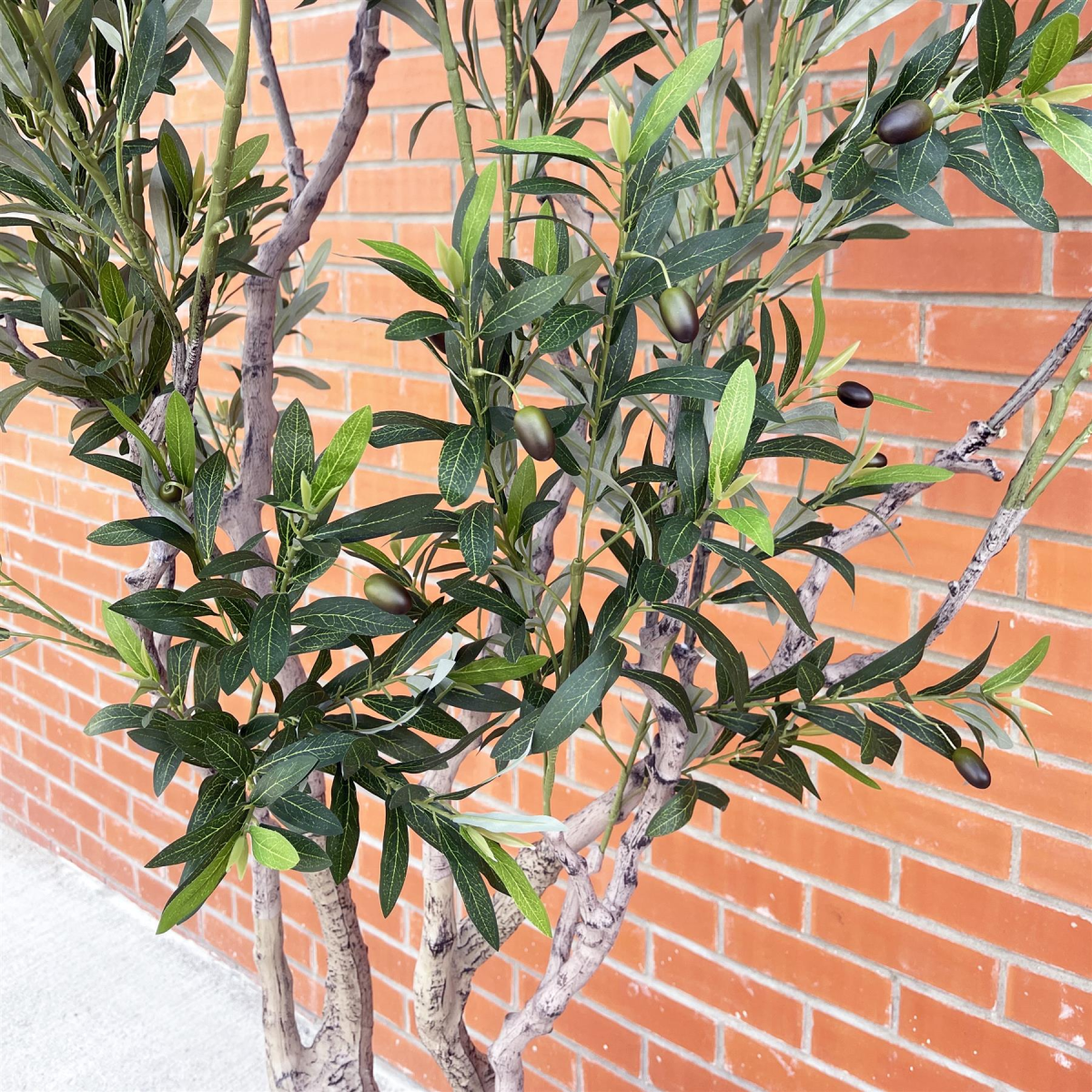 250cm XXL Artificial Olive Tree with Decorative Planter