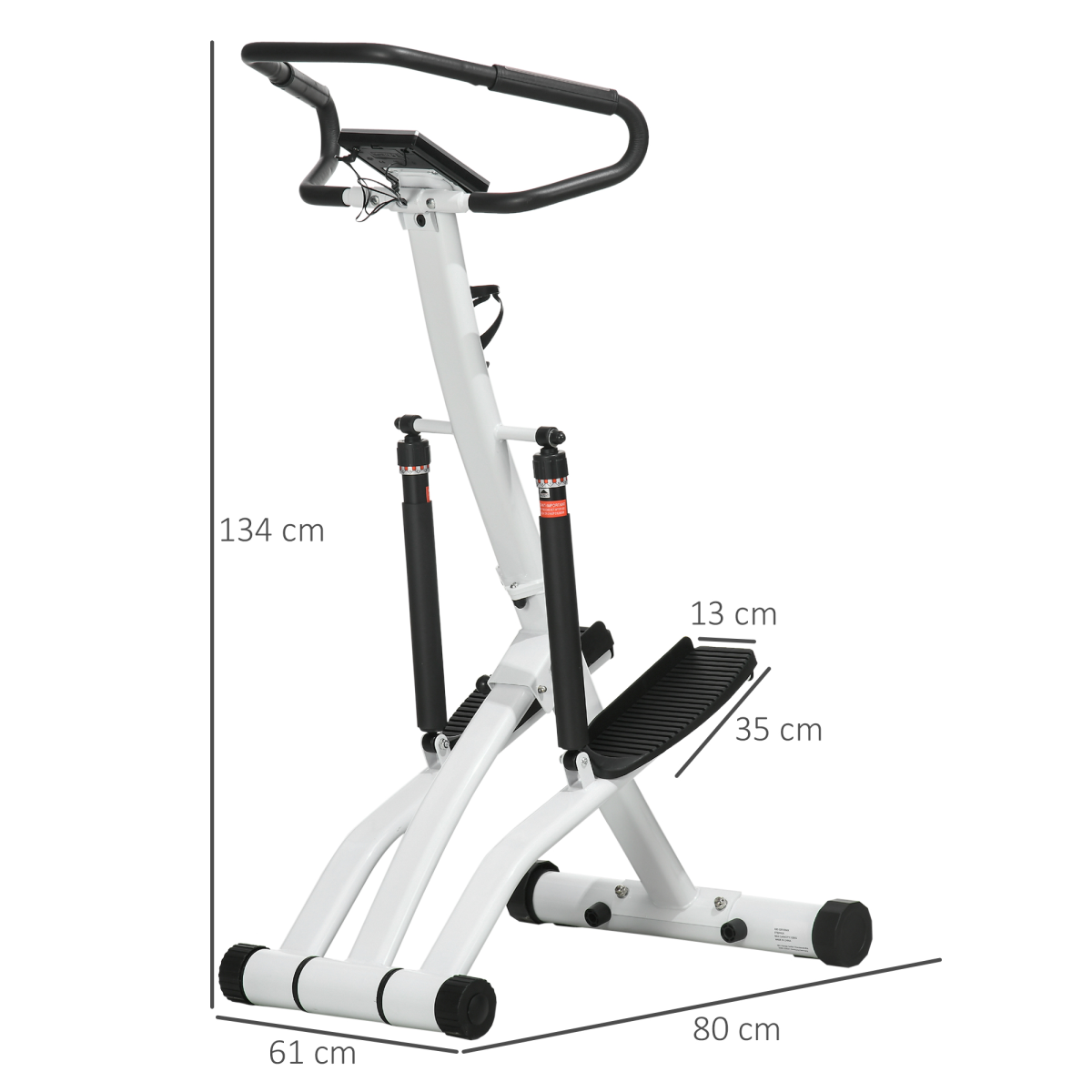SPORTNOW Stepper Machine with 12-Level Hydraulic Resistance, LCD Monitor