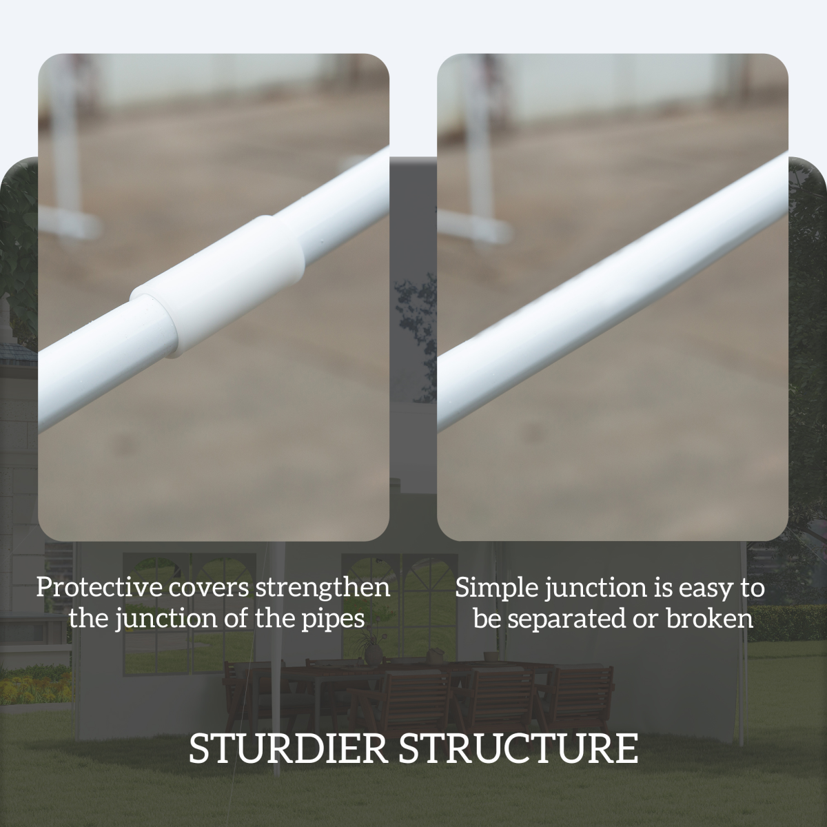 3 x 4 m Garden Gazebo Outdoor Canopy Marquee Party Tent White