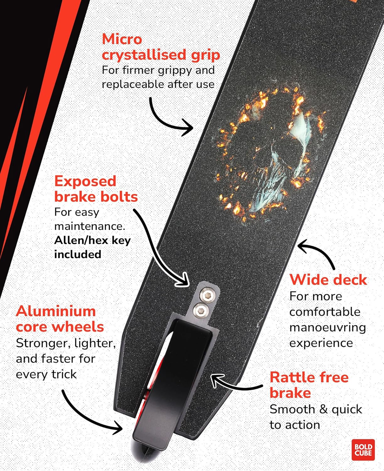 Black - Deluxe Stunt Scooter