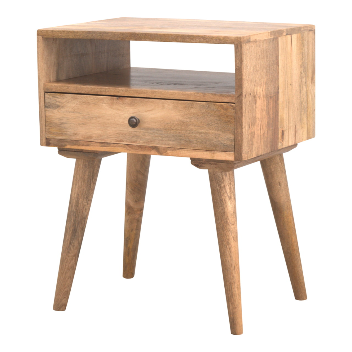 Artisan Furniture Solid Wood Modern Bedside with Open Slot