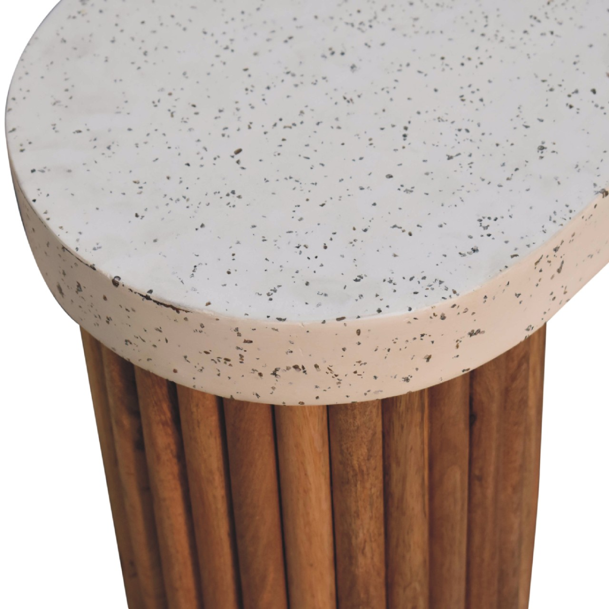 Artisan Furniture Solid Wood Serenity Terrazzo Coffee Table, Brown & Grey