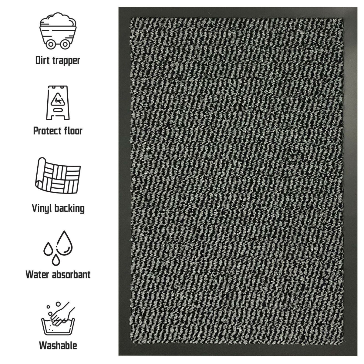 GREY Barrier Mat 80cm x 300cm