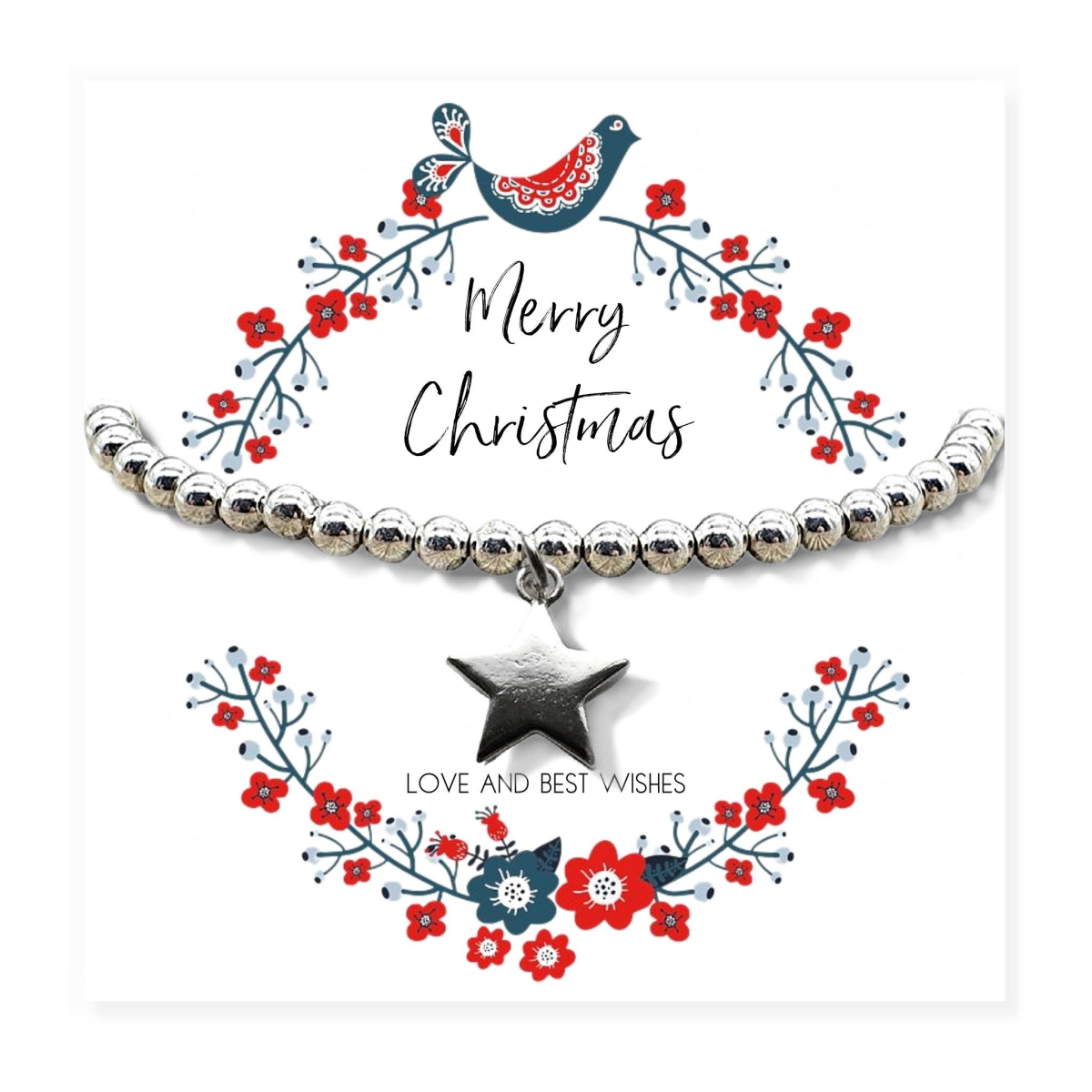 Christmas Star Mini Gift Hamper with Silver Bracelet