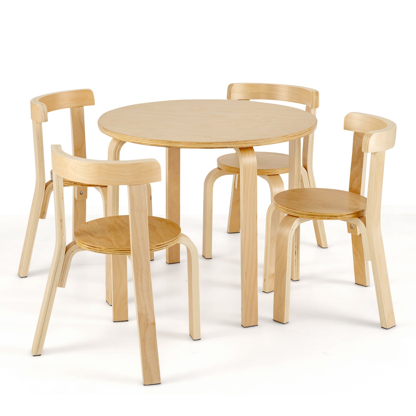 5-Piece Kids Play Table and Chair Set for Playing Drawing Reading-Colourful