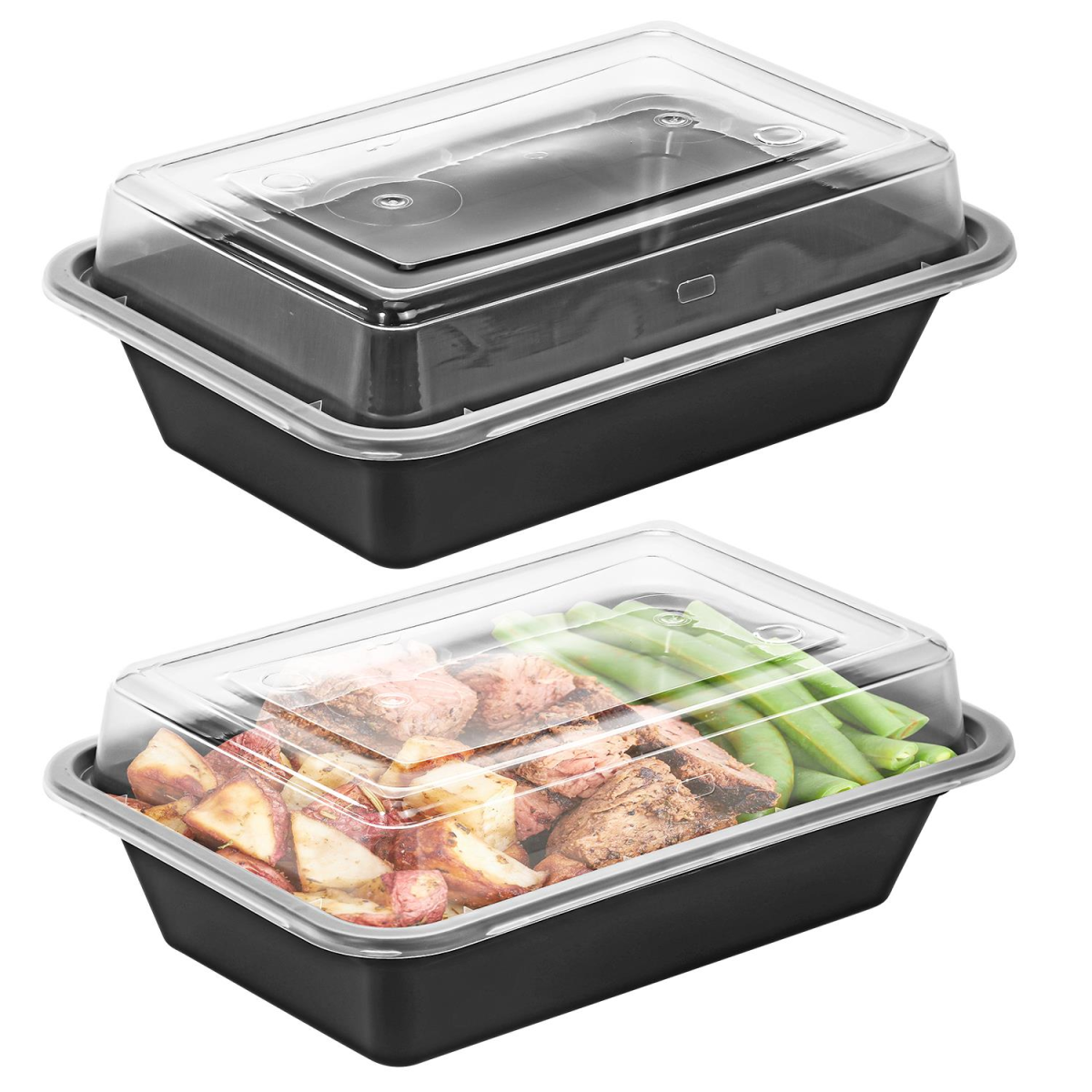 VINSANI 10pk 1 COMPARTMENT MEAL PREP CONTAINERS 1010423 X 2